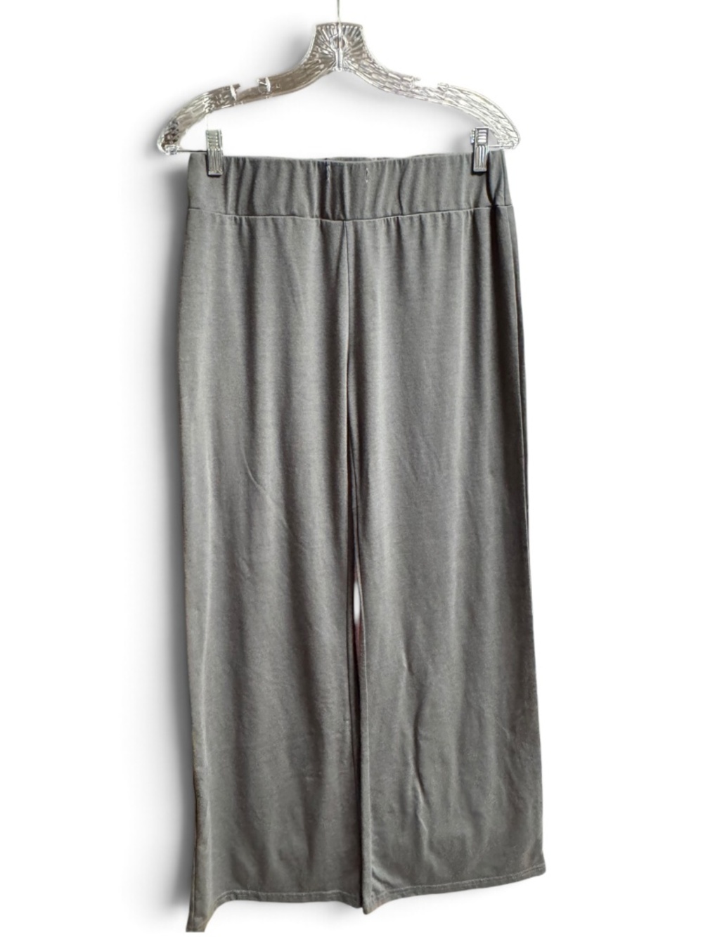 Gray Wide Leg Yoga Lounge Pants XL Fits Like M Soft Stretch Elastic Waist